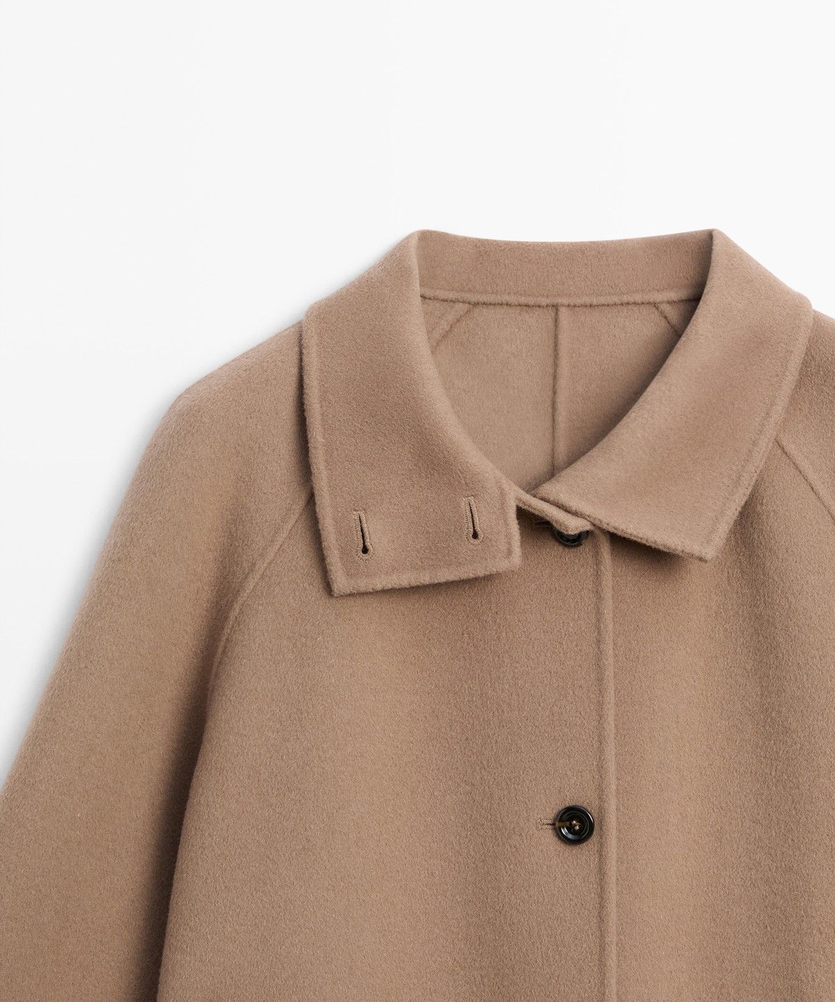 마시모두띠(MASSIMO DUTTI) 울 혼방 하이넥 쇼트 재킷