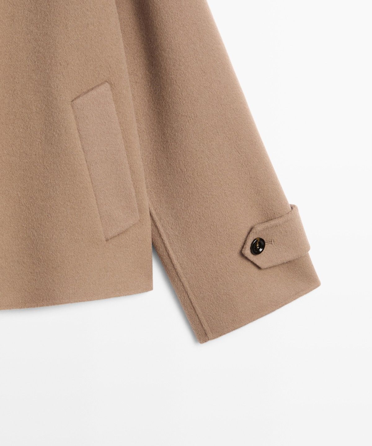마시모두띠(MASSIMO DUTTI) 울 혼방 하이넥 쇼트 재킷