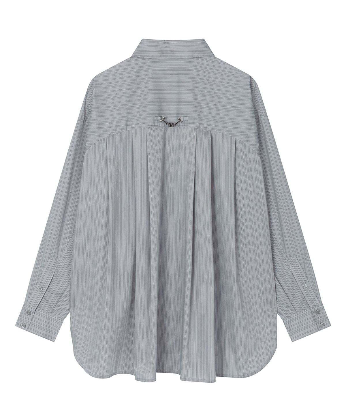 트리밍버드(TREEMINGBIRD) New Multi Tuck Oversized Shirt [ Gray ]