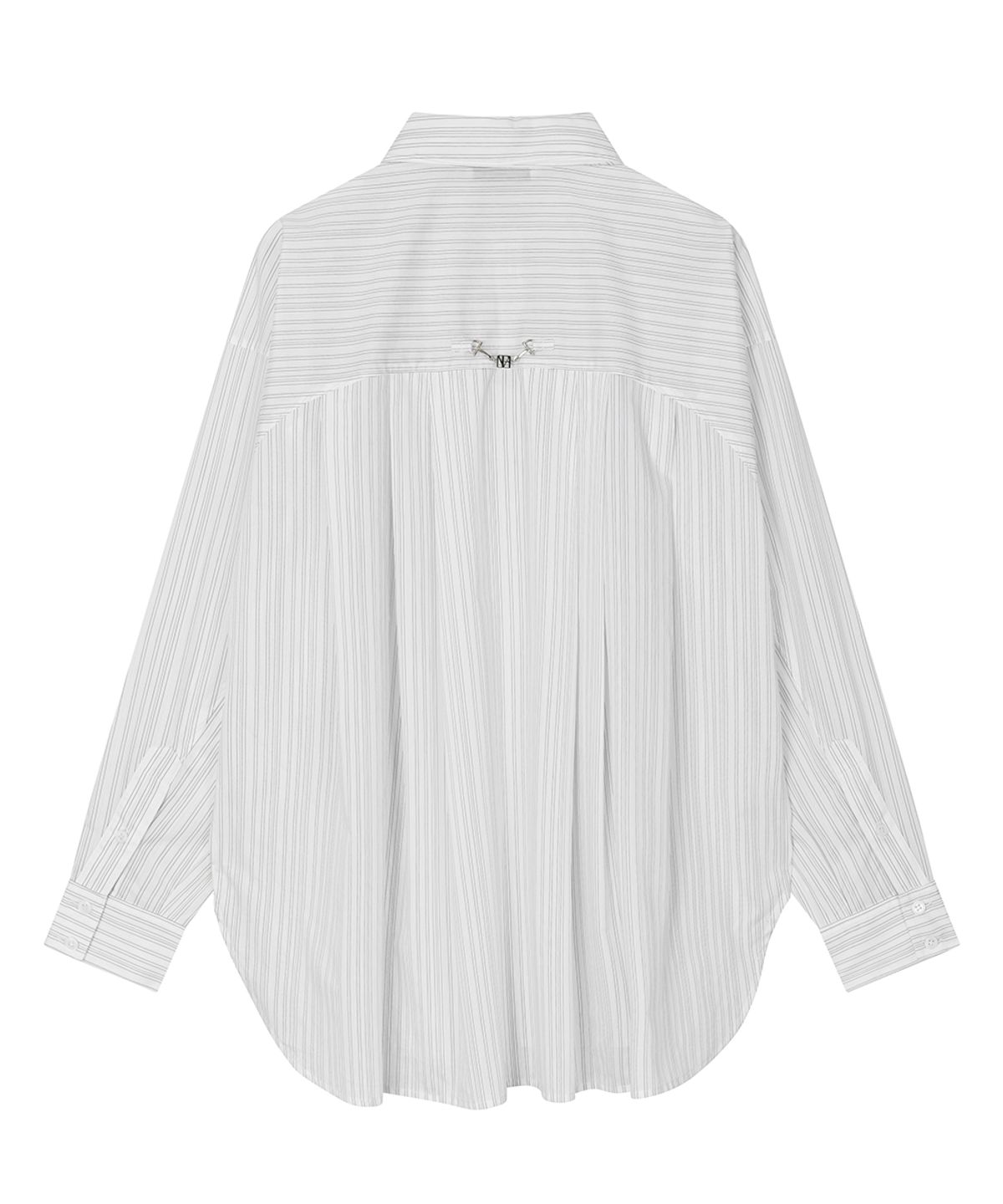트리밍버드(TREEMINGBIRD) New Multi Tuck Oversized Shirt [ White ]