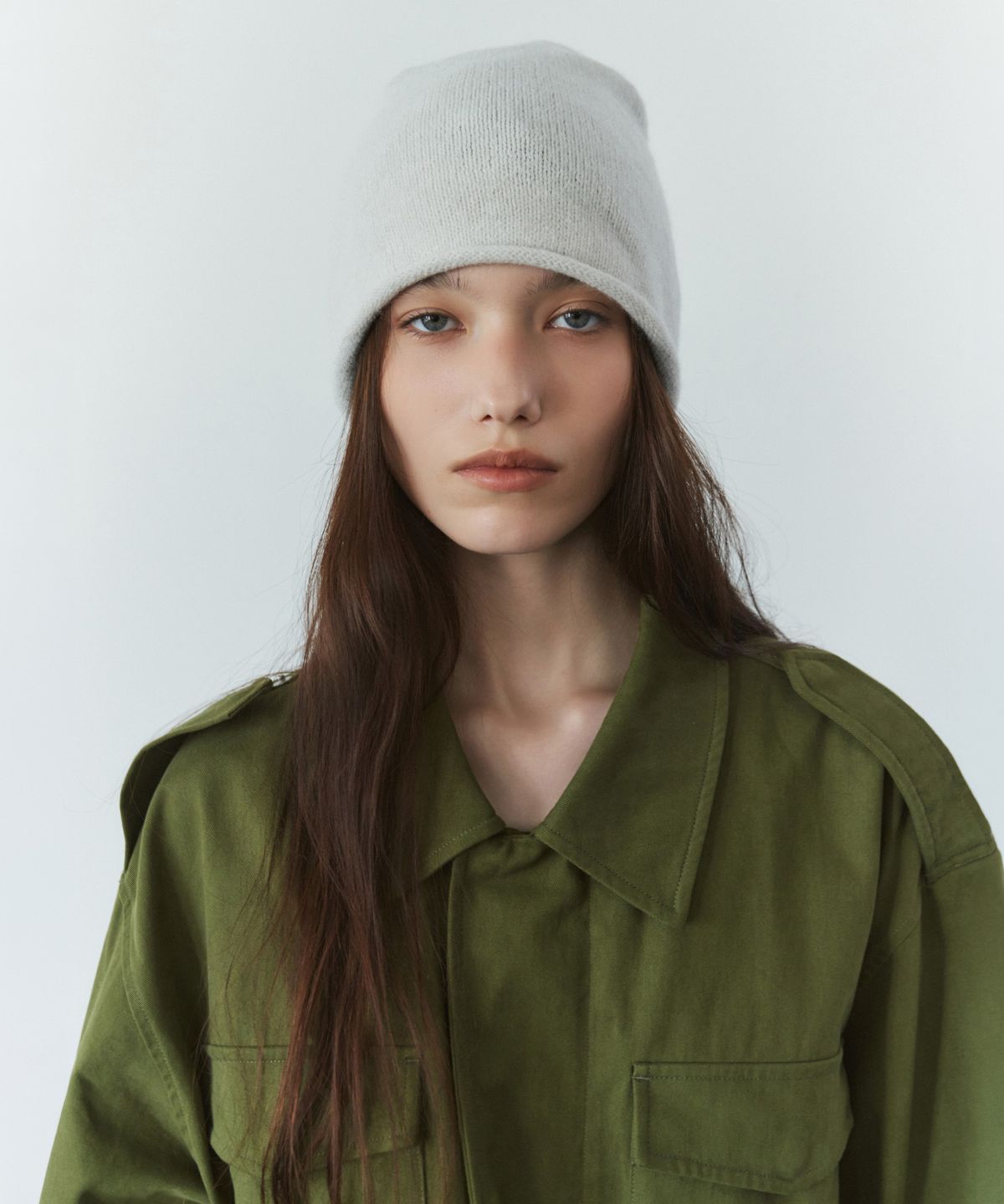 시야쥬(SIYAZU) SIAC3148 소프트 니트 비니_Light gray