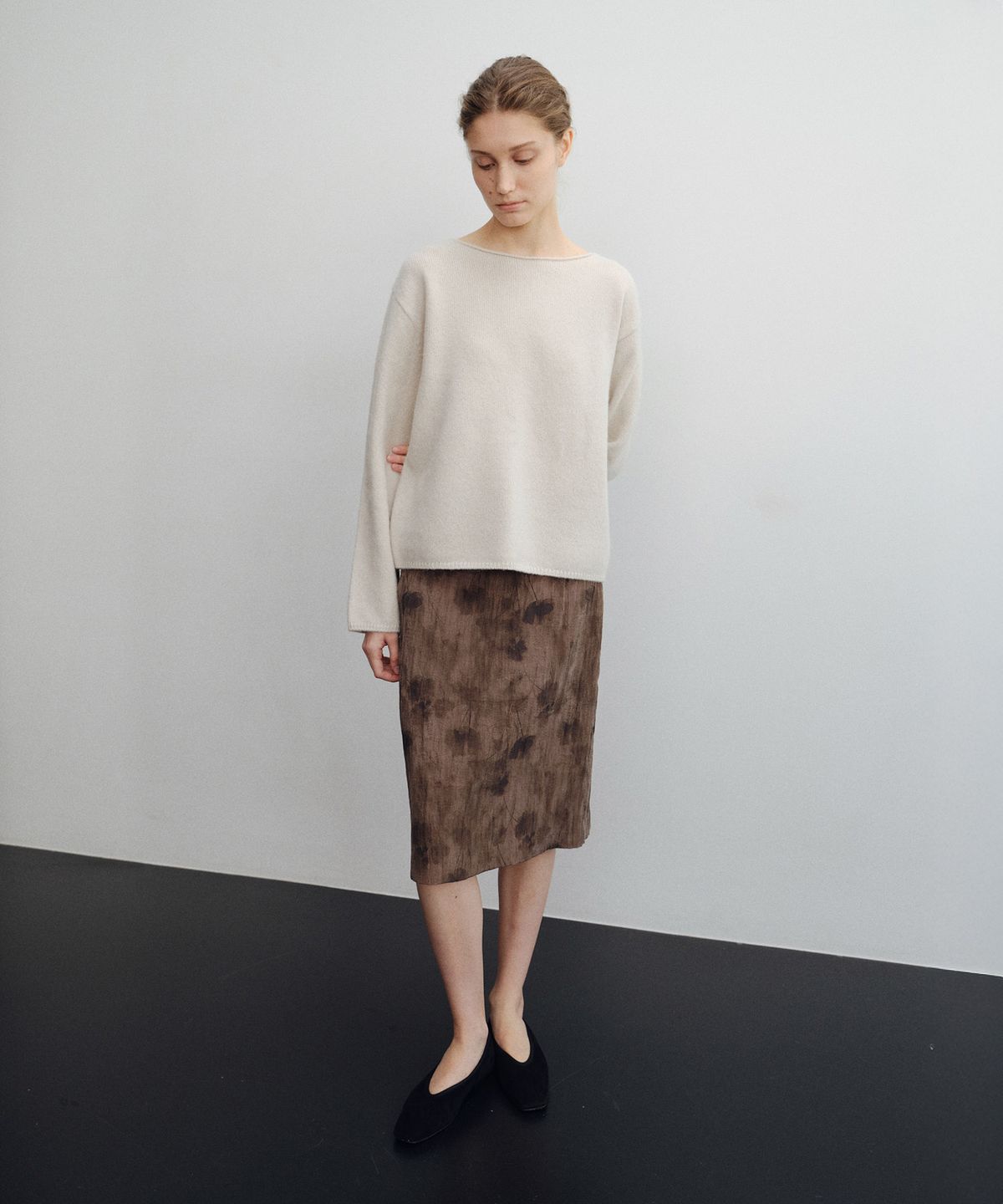 로트(LOTE) Exclusive Printed Midi Skirt_2 Color