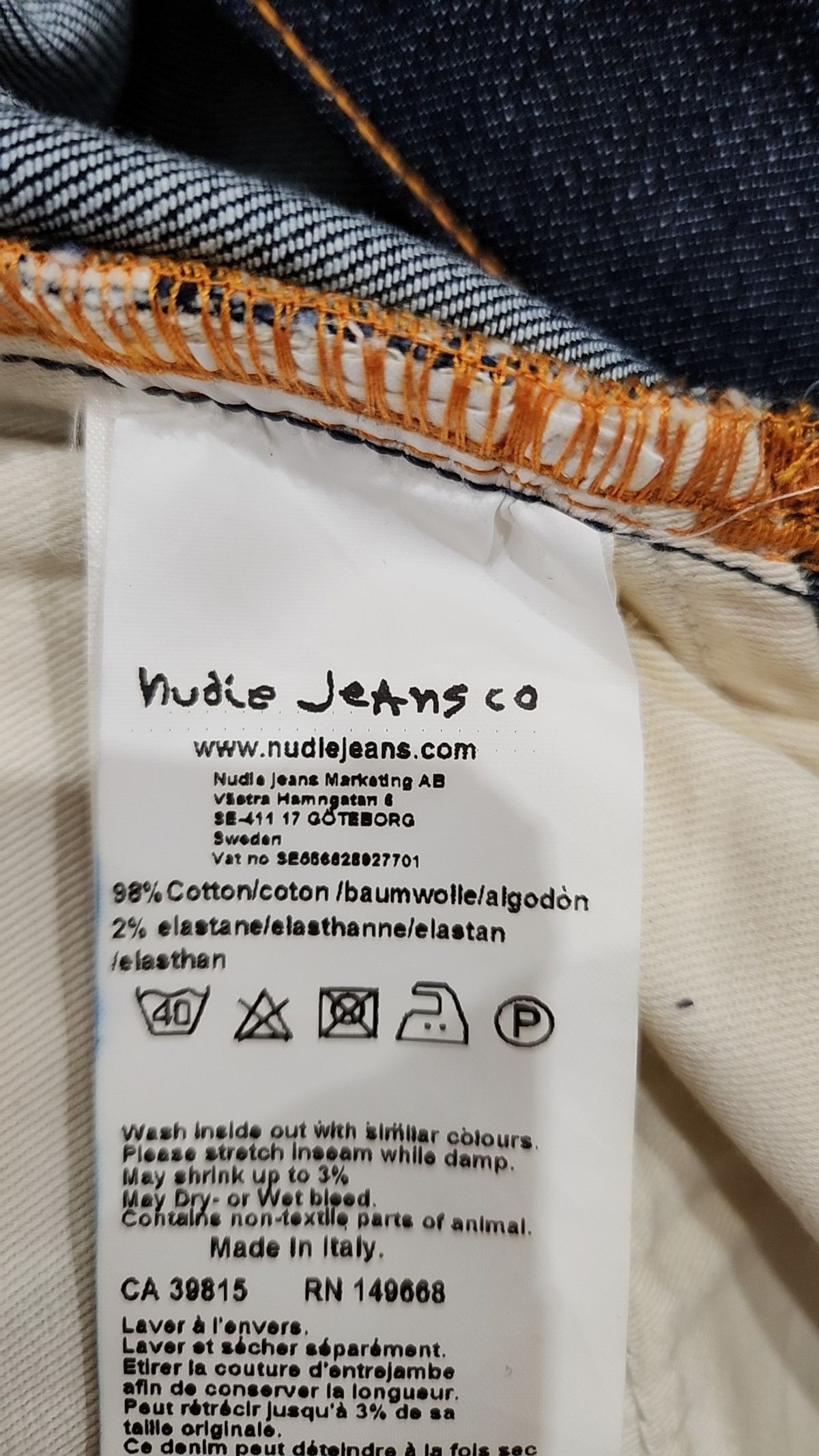 누디진(NUDIEJEANS) 청/데님 팬츠 W31-L32