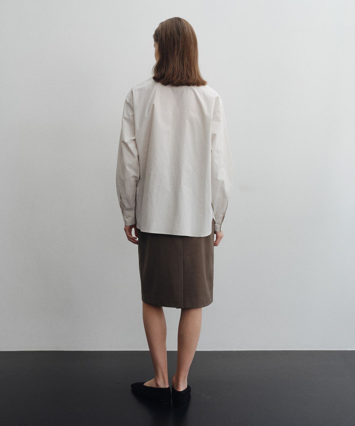 로트(LOTE) Wool Blend Midi Skirt_2 Color