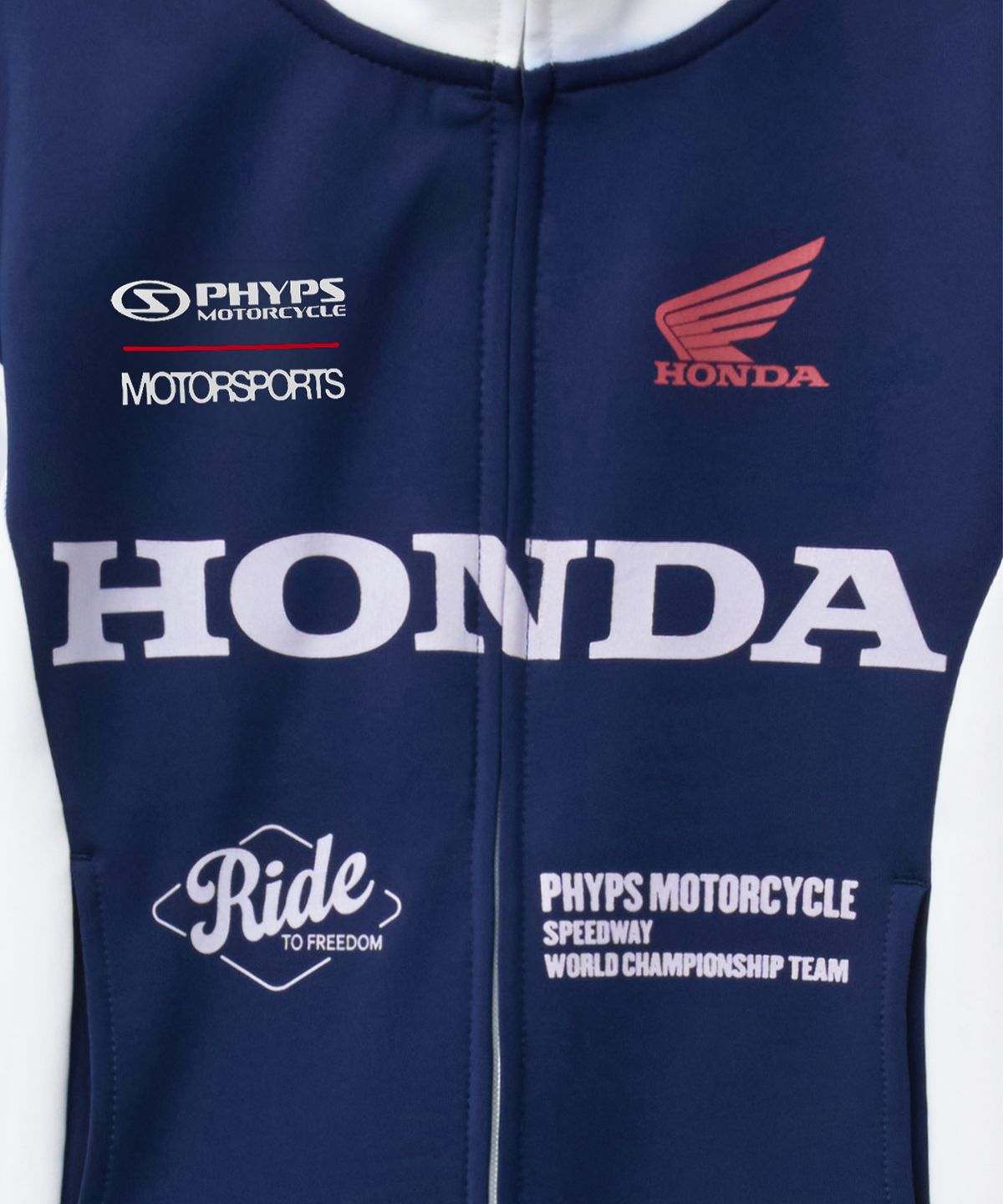 핍스 모터사이클(PHYPS MOTORCYCLE) Women Track Zip up Navy