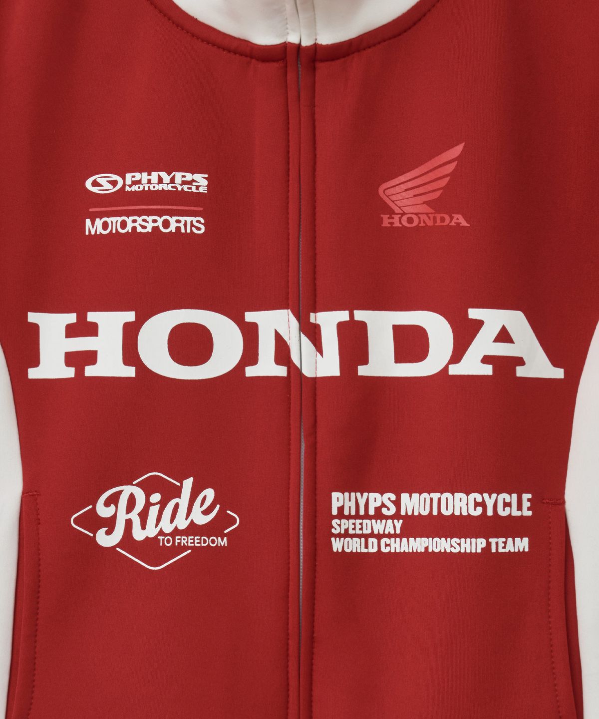 핍스 모터사이클(PHYPS MOTORCYCLE) Women Track Zip up Red