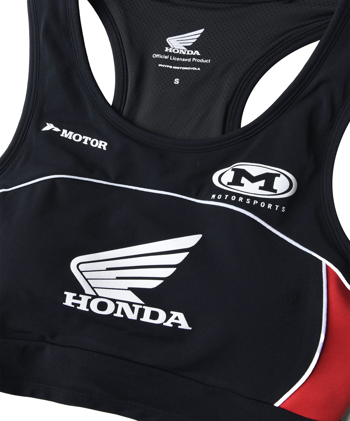 핍스 모터사이클(PHYPS MOTORCYCLE) Women Stretch Line Point Bra Top Red