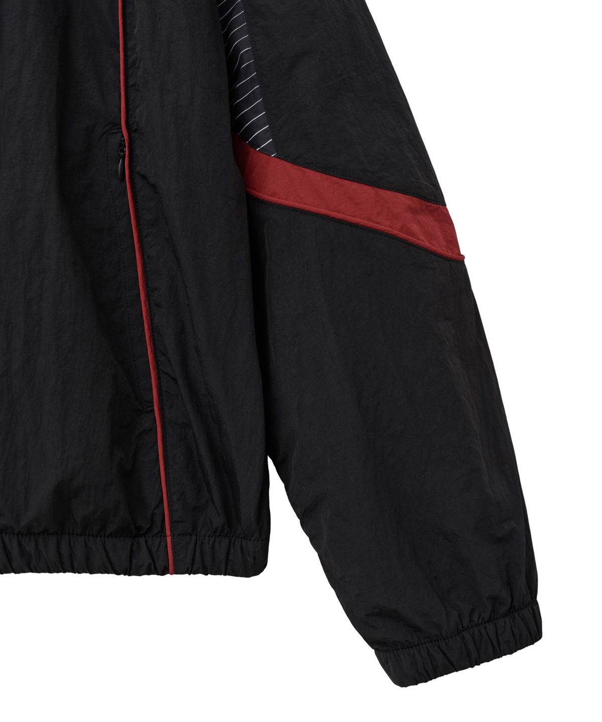 핍스 모터사이클(PHYPS MOTORCYCLE) Piping Block Track Nylon Jacket Black