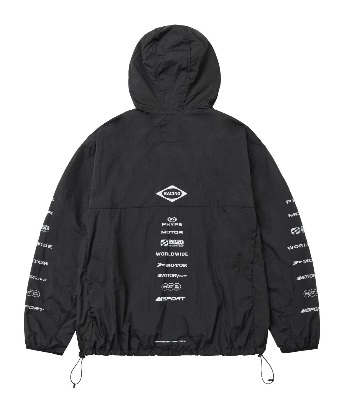 핍스 모터사이클(PHYPS MOTORCYCLE) Lightweight Windbreaker Black