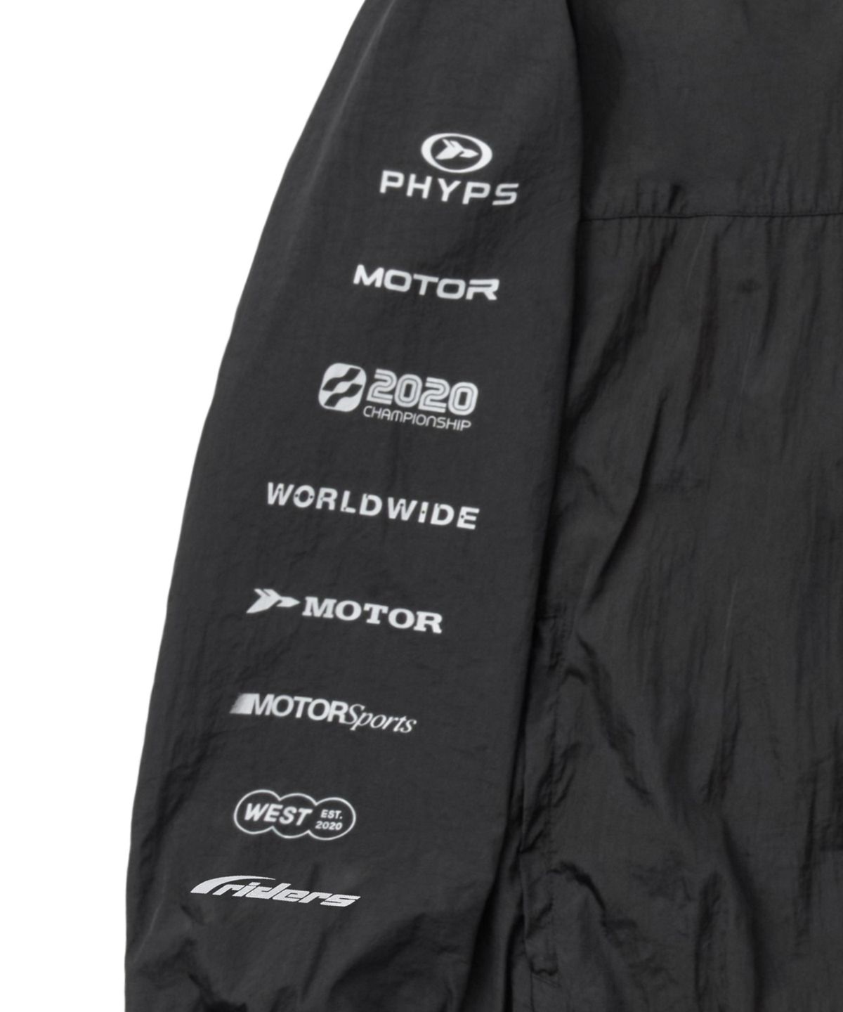핍스 모터사이클(PHYPS MOTORCYCLE) Lightweight Windbreaker Black