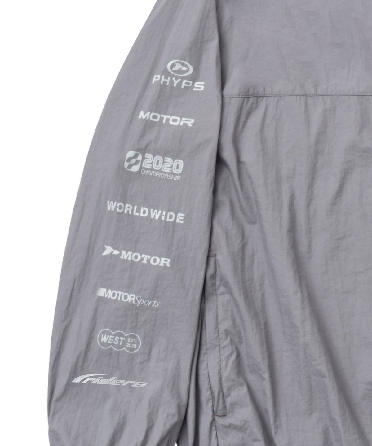 핍스 모터사이클(PHYPS MOTORCYCLE) Lightweight Windbreaker Charcoal