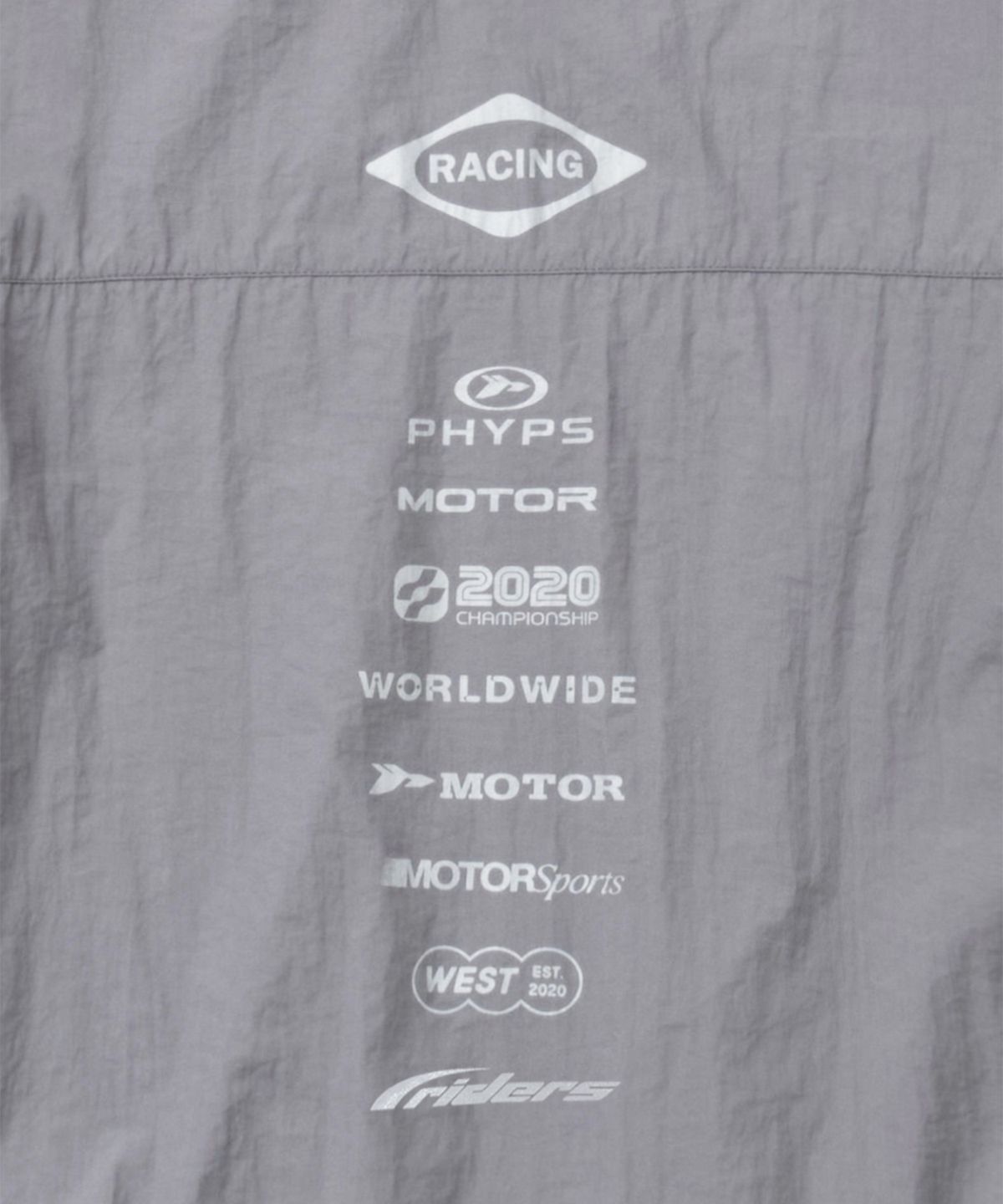 핍스 모터사이클(PHYPS MOTORCYCLE) Lightweight Windbreaker Charcoal