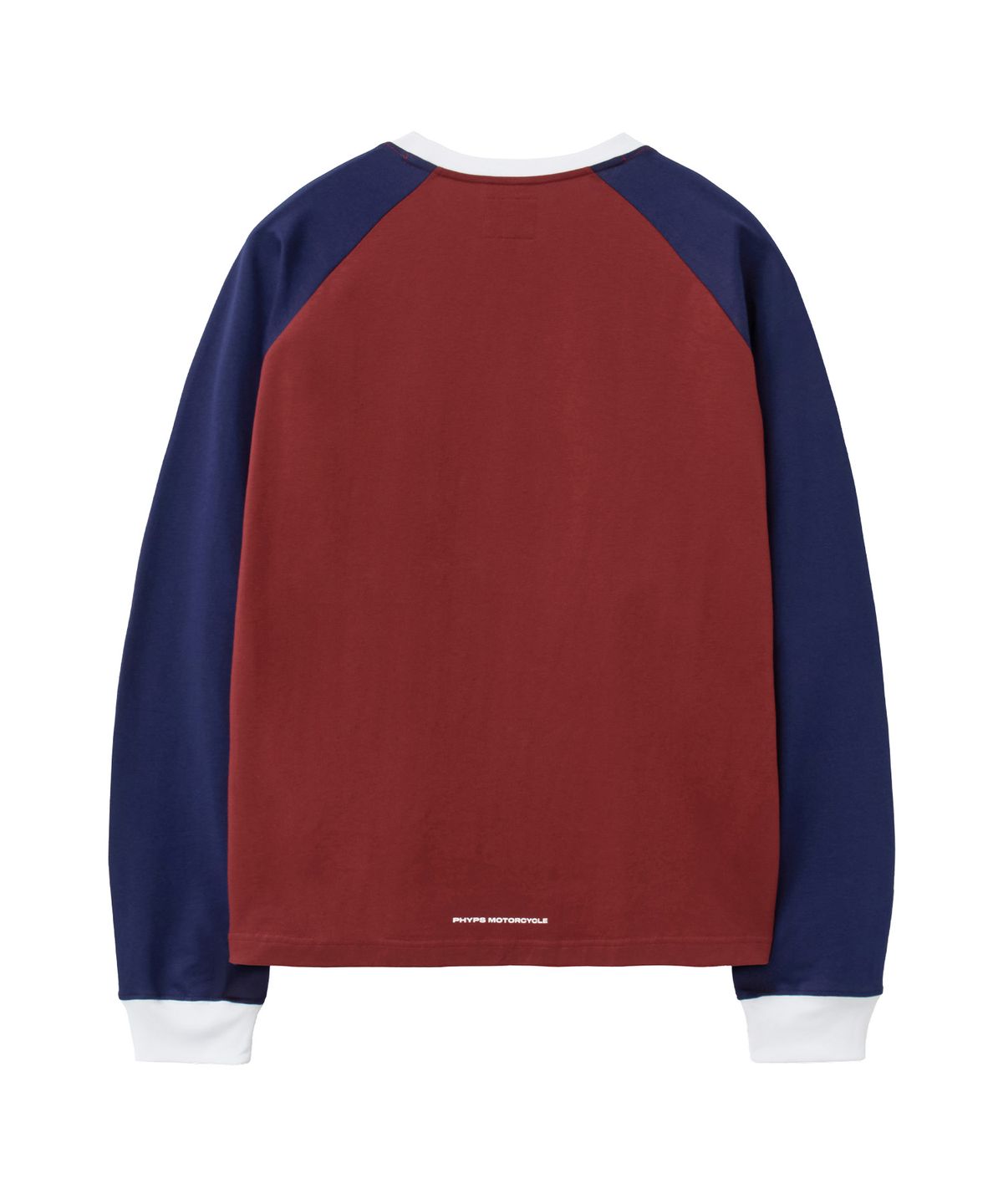 핍스 모터사이클(PHYPS MOTORCYCLE) Tri Color Raglan Long Sleeve Red