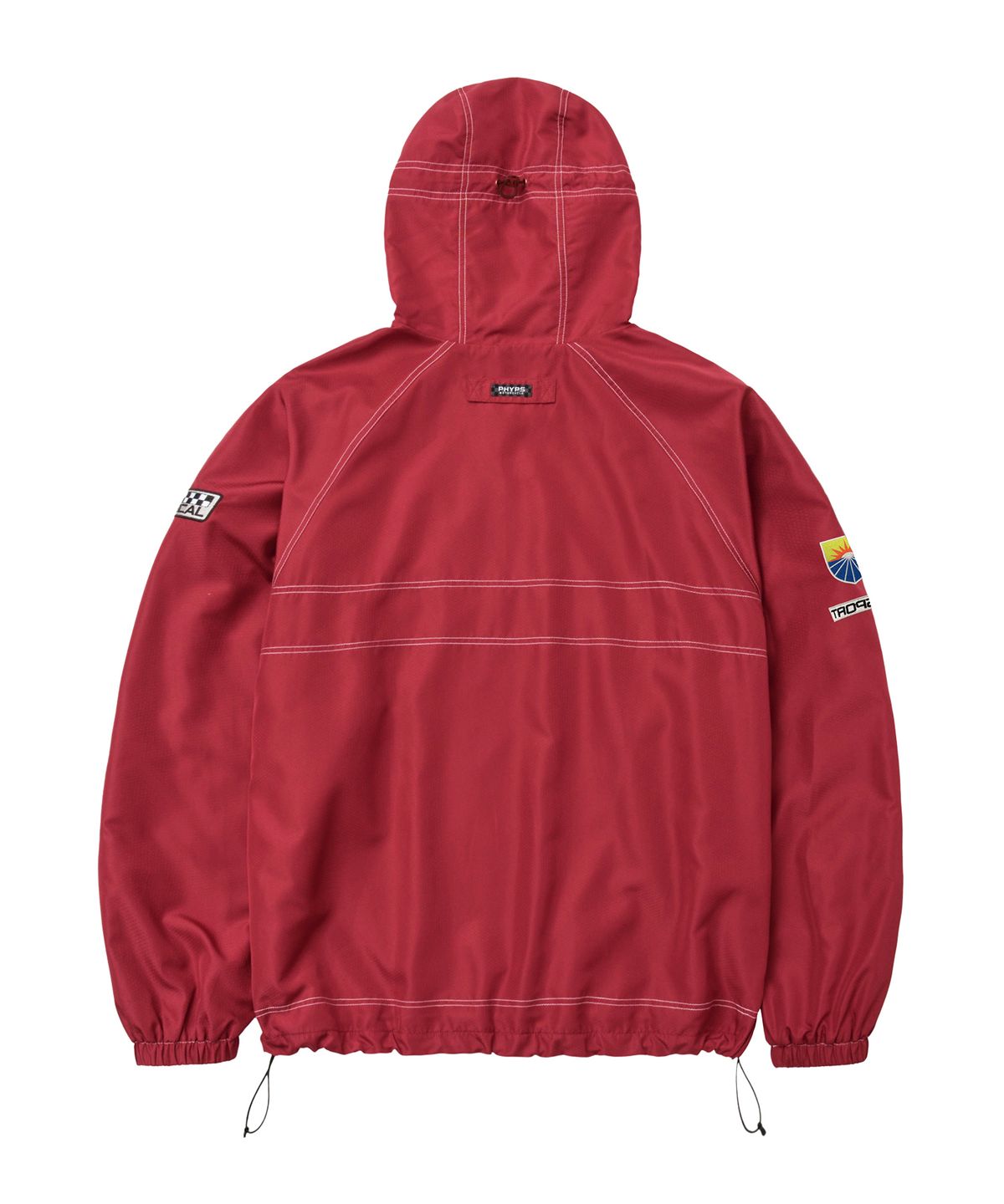 핍스 모터사이클(PHYPS MOTORCYCLE) Ripstop Hooded Soccer Anorak Red