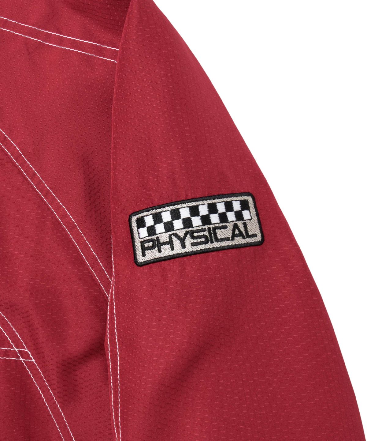 핍스 모터사이클(PHYPS MOTORCYCLE) Ripstop Hooded Soccer Anorak Red