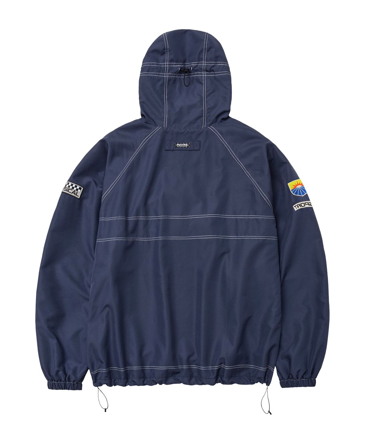 핍스 모터사이클(PHYPS MOTORCYCLE) Ripstop Hooded Soccer Anorak Navy