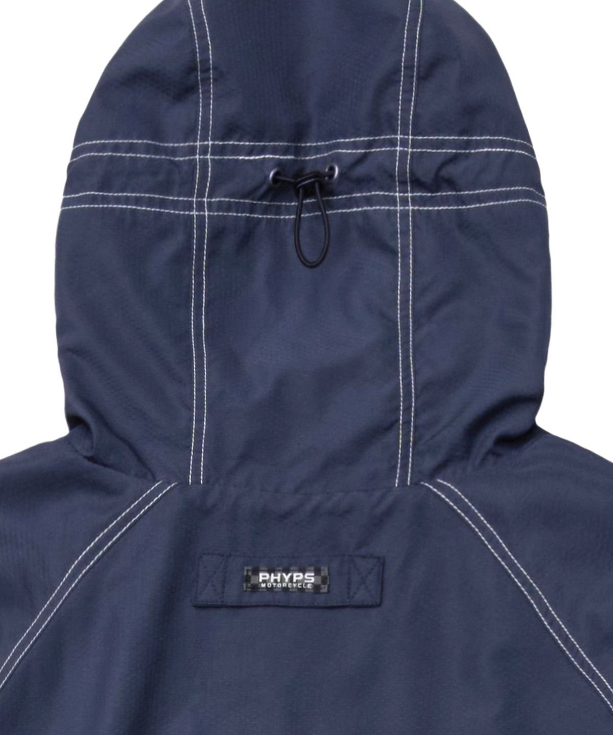 핍스 모터사이클(PHYPS MOTORCYCLE) Ripstop Hooded Soccer Anorak Navy