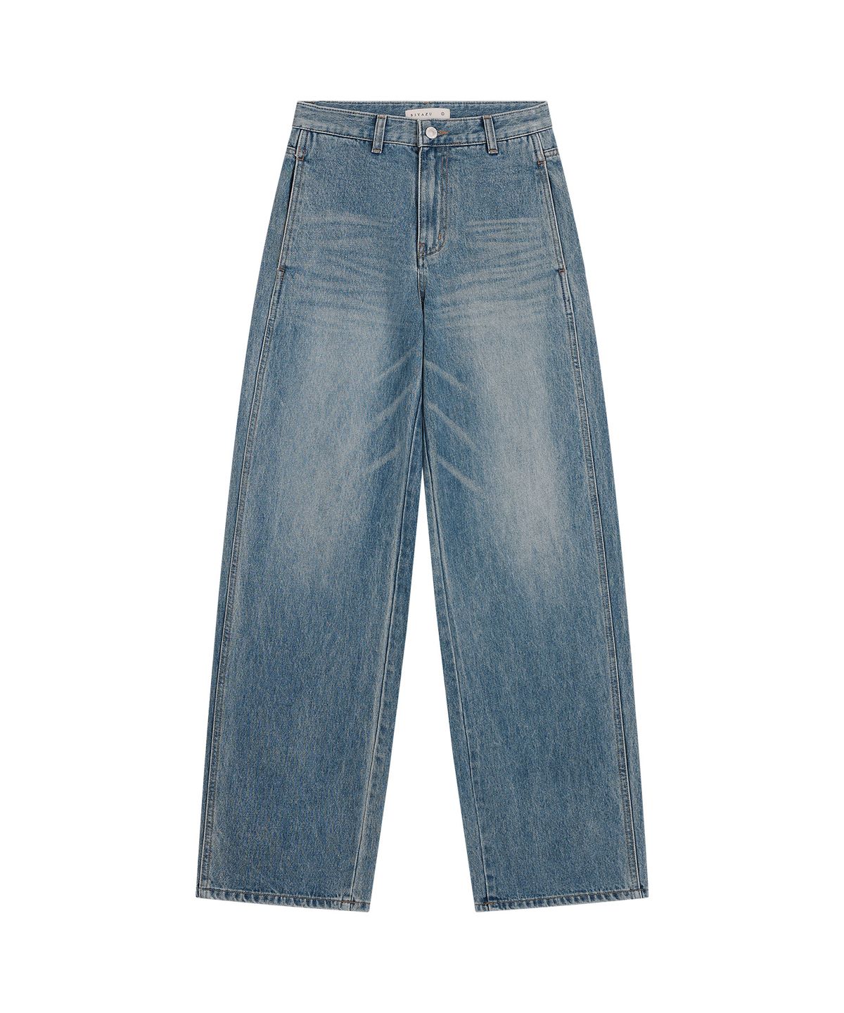 시야쥬(SIYAZU) SIJN6120 배럴 와이드 커브드 데님_Medium blue
