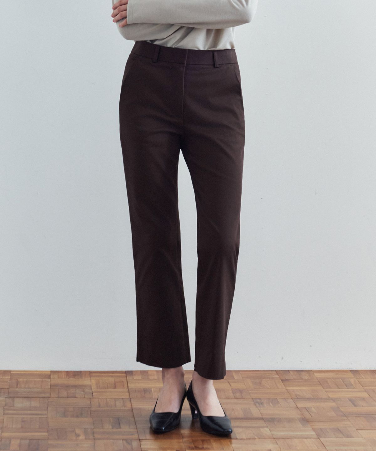시야쥬(SIYAZU) SIPT7217 컴포트 데일리 팬츠_Deep brown