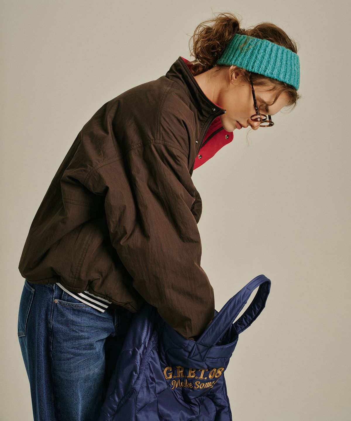그린버터(GREENBUTTER) Faded Fleece Jacket (Brown)