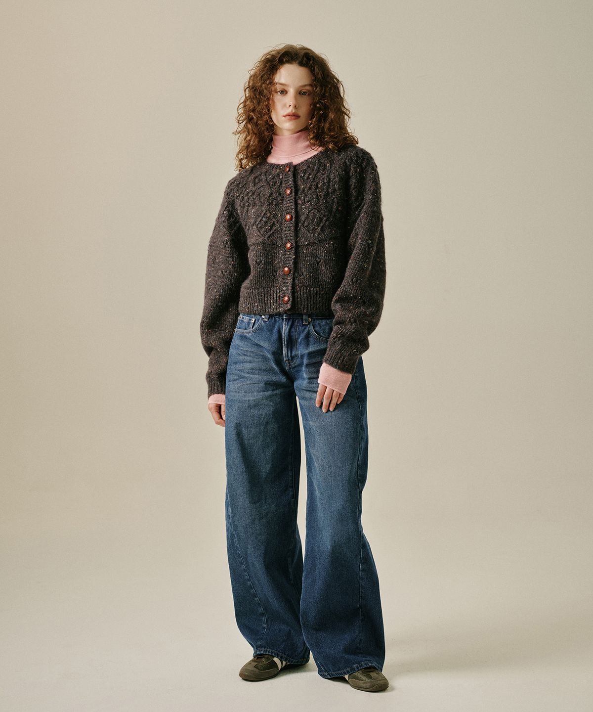그린버터(GREENBUTTER) Wool Turtleneck Knit (Pink)