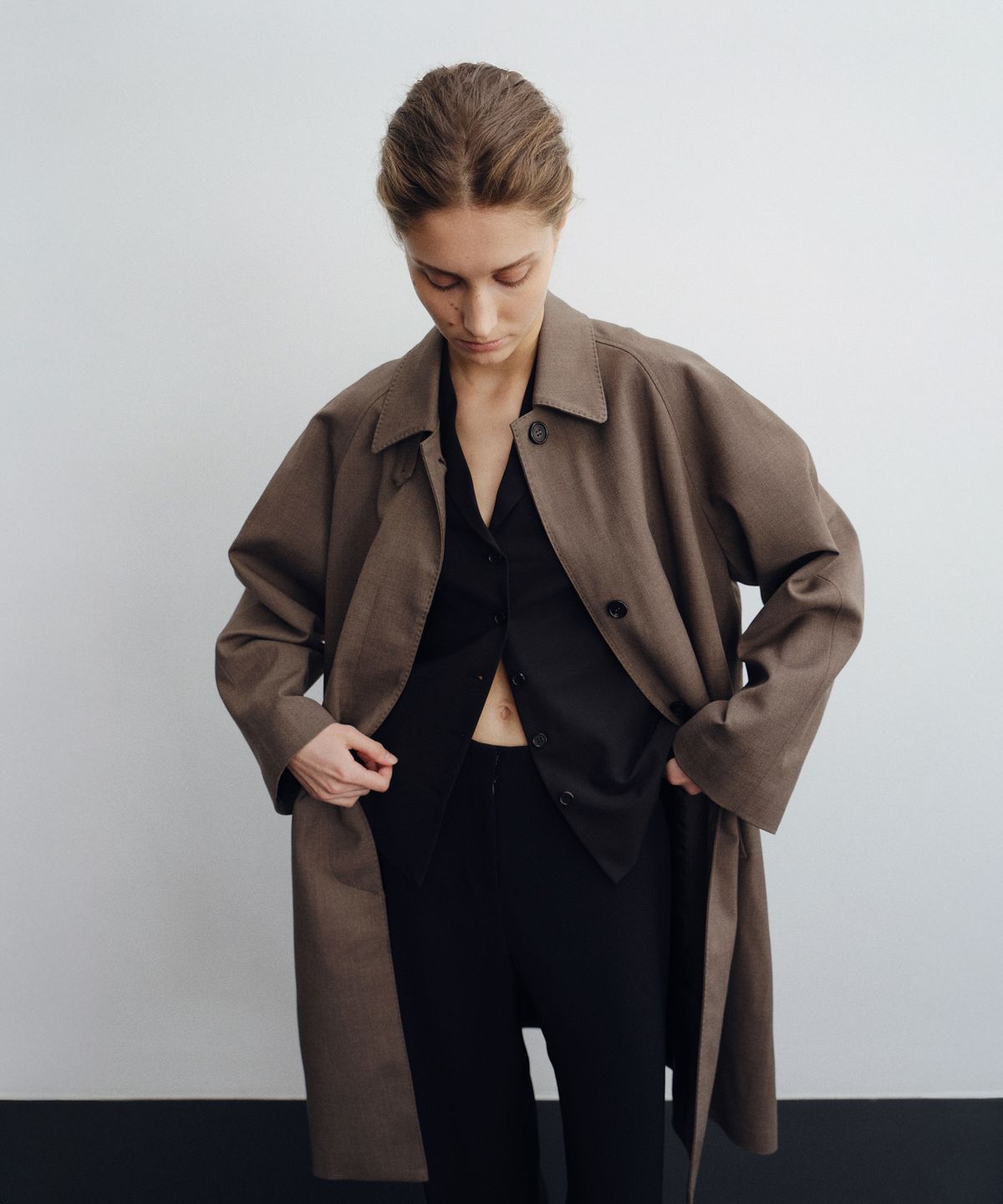 로트(LOTE) Wool Blend Mac Coat