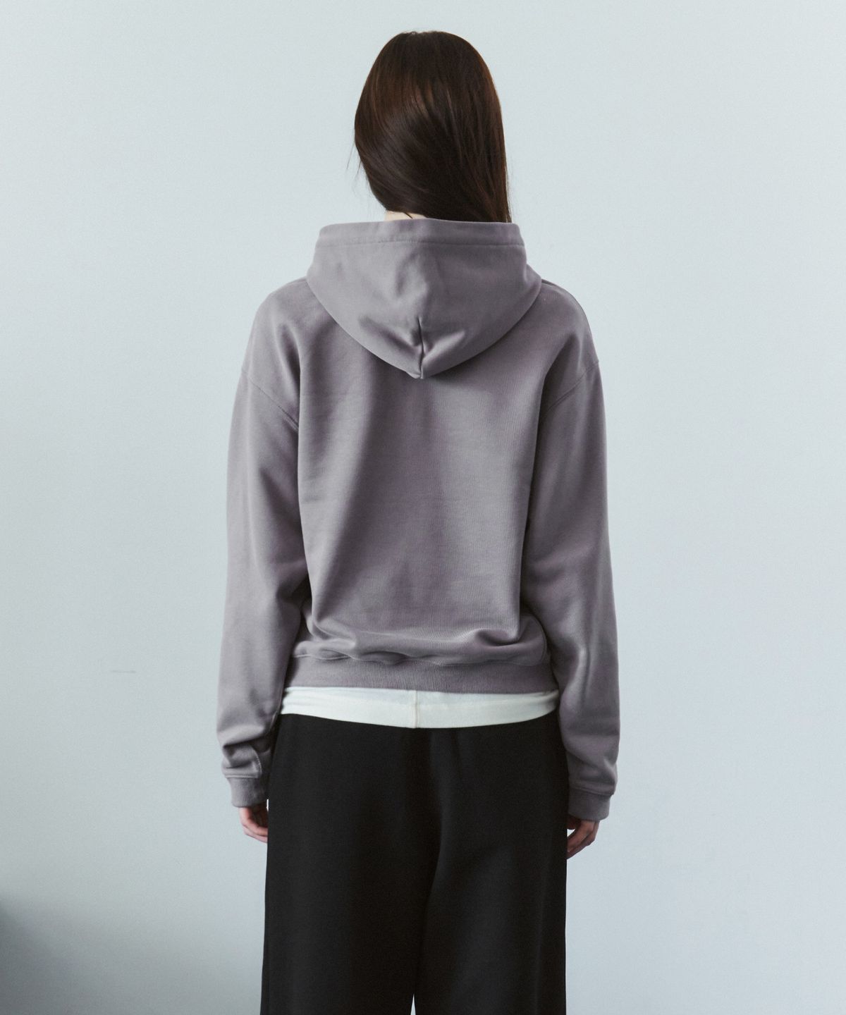 시야쥬(SIYAZU) SITP5314 빈티지 레귤러 후드 티셔츠_Purple gray