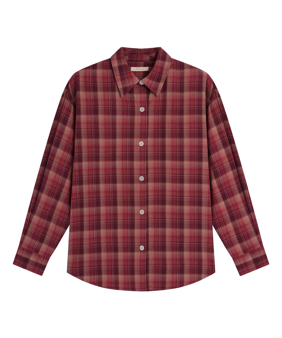 시야쥬(SIYAZU) SITP5311 워시드 체크 셔킷_Red