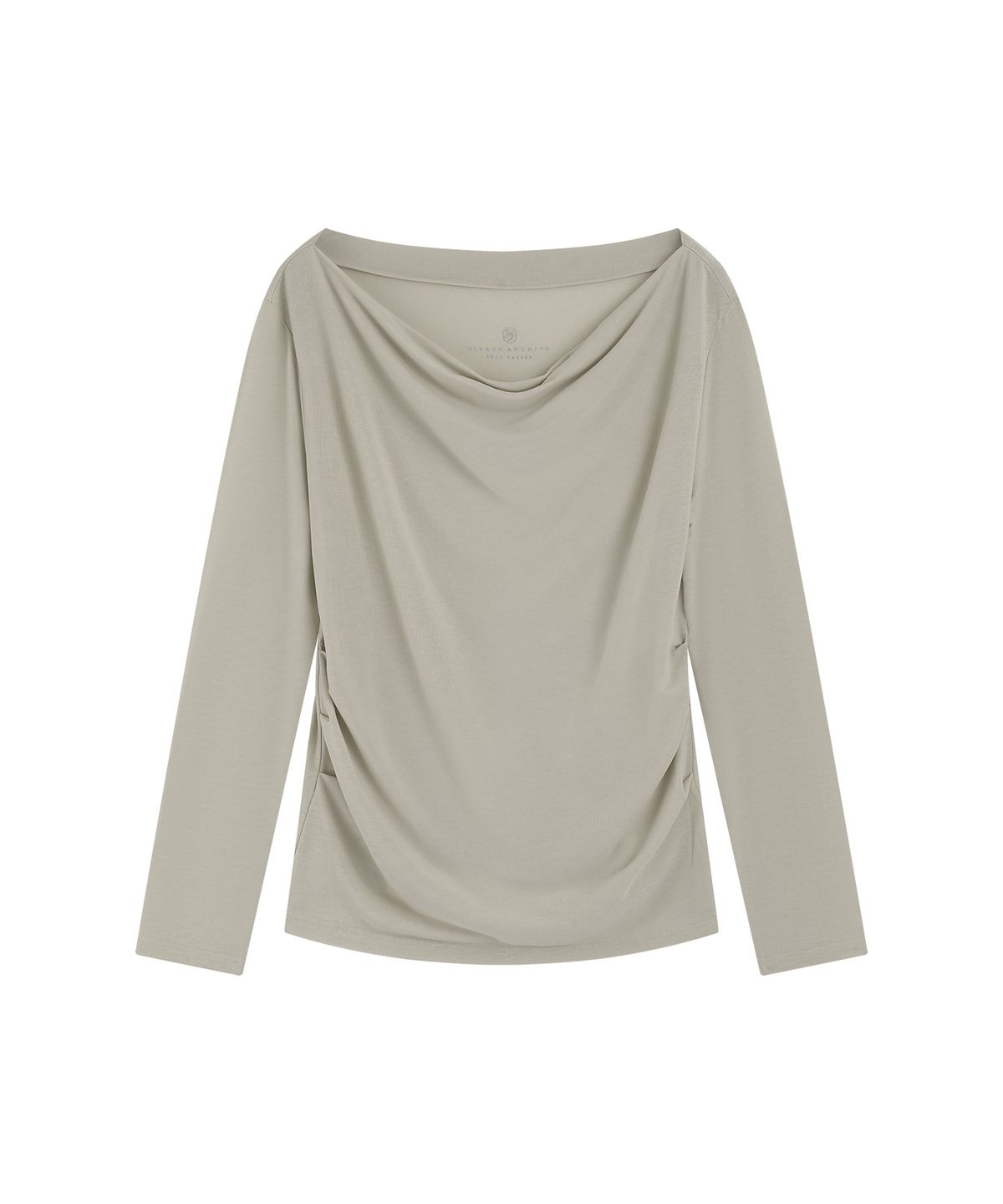 시야쥬(SIYAZU) SITP5307 카울넥 긴팔 티셔츠_Olive gray