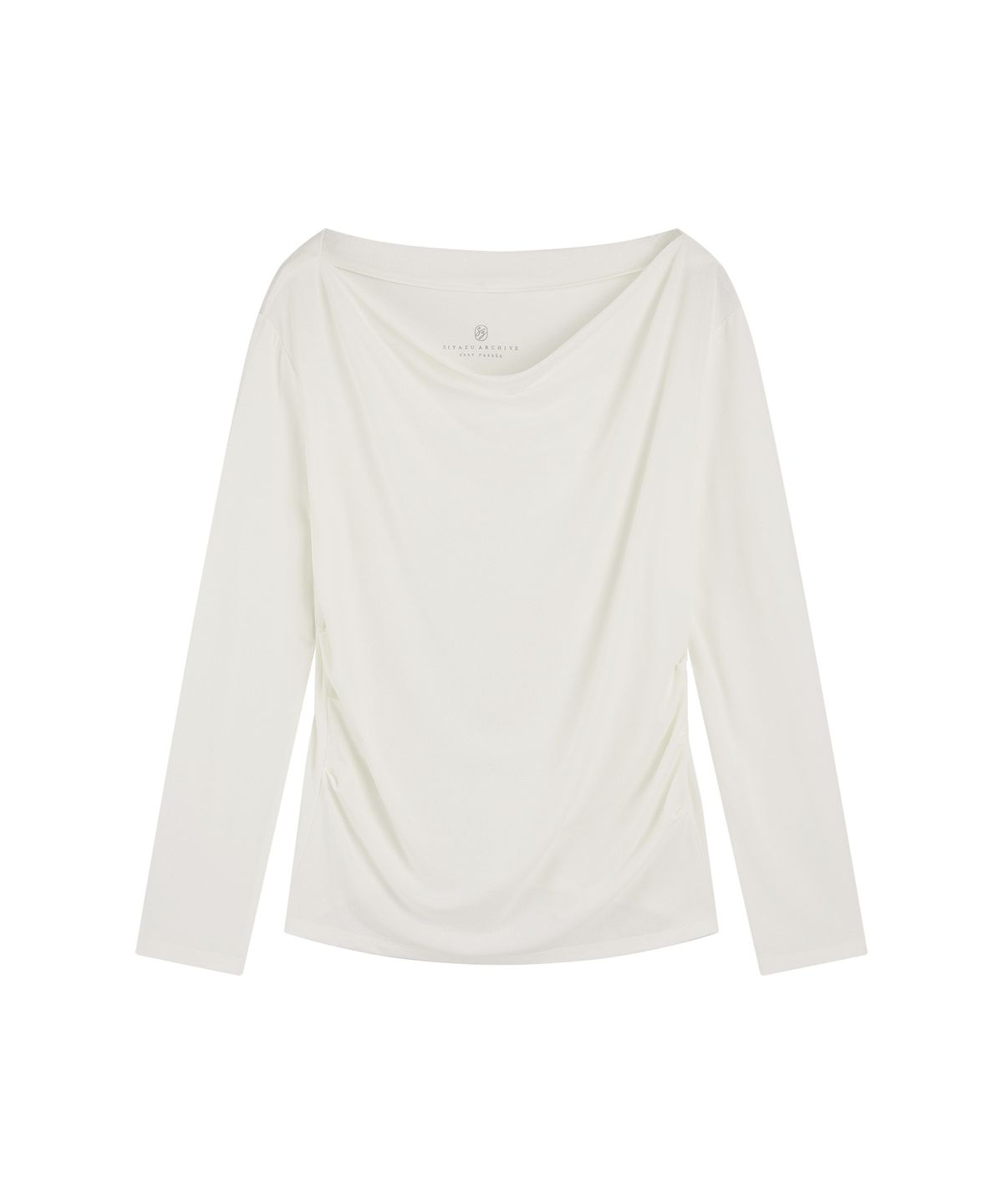 시야쥬(SIYAZU) SITP5307 카울넥 긴팔 티셔츠_Ivory