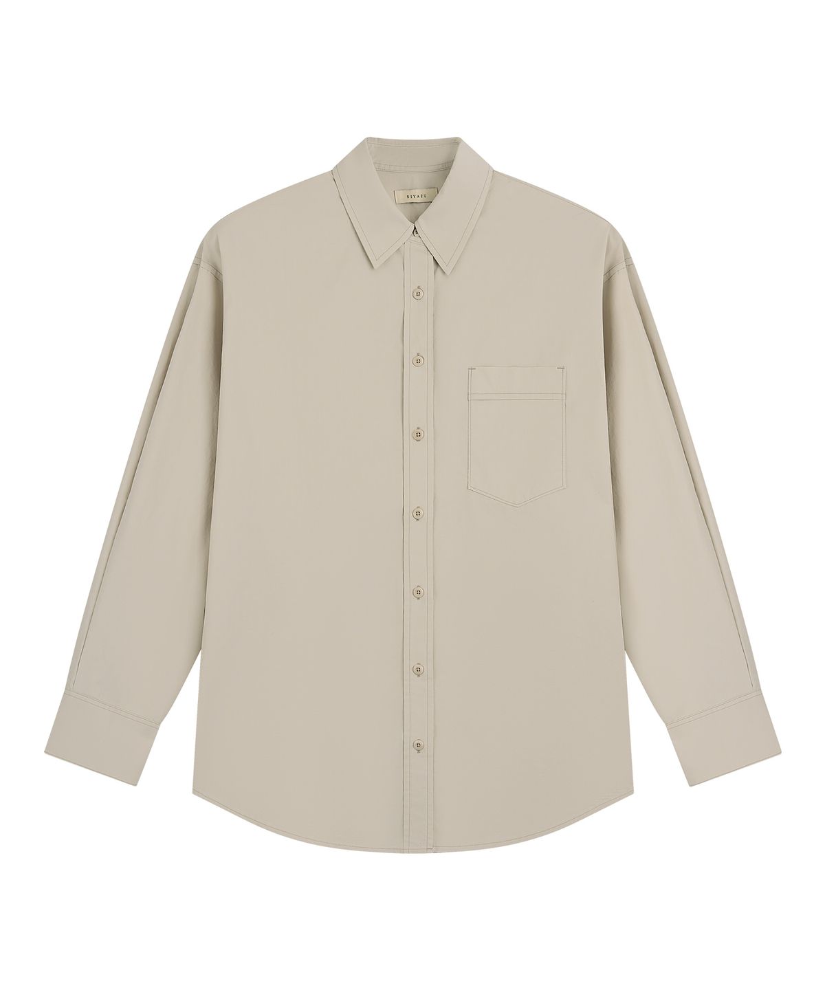 시야쥬(SIYAZU) SITP5303 워시드 스티치 코튼 셔츠_Light beige