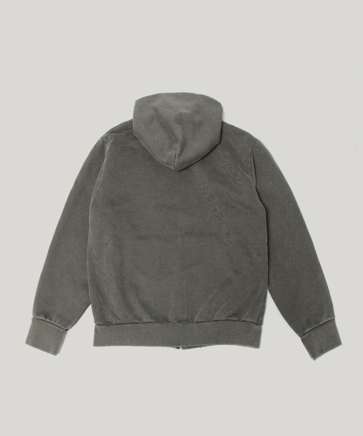 러스틱클럽(RUSTICCLUB) VINTAGE DISTRESSED HEAVY SWEAT ZIP HOODIE_CHARCOAL