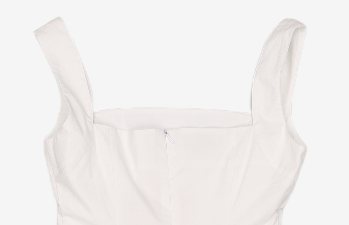유희(YOUHEE) SQUARE NECK SLEVELESS DRESS WHITE M