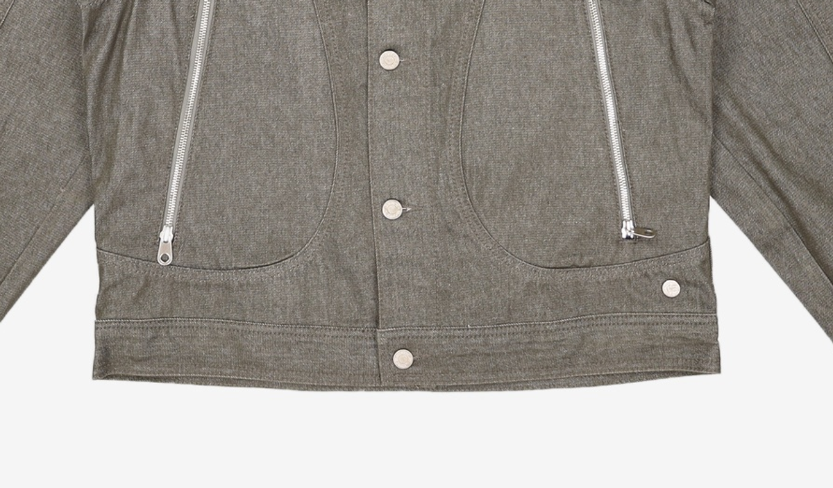 애드오프(ADDOFF) SWOLLEN POCKET DENIM JACKET CHARCOAL M