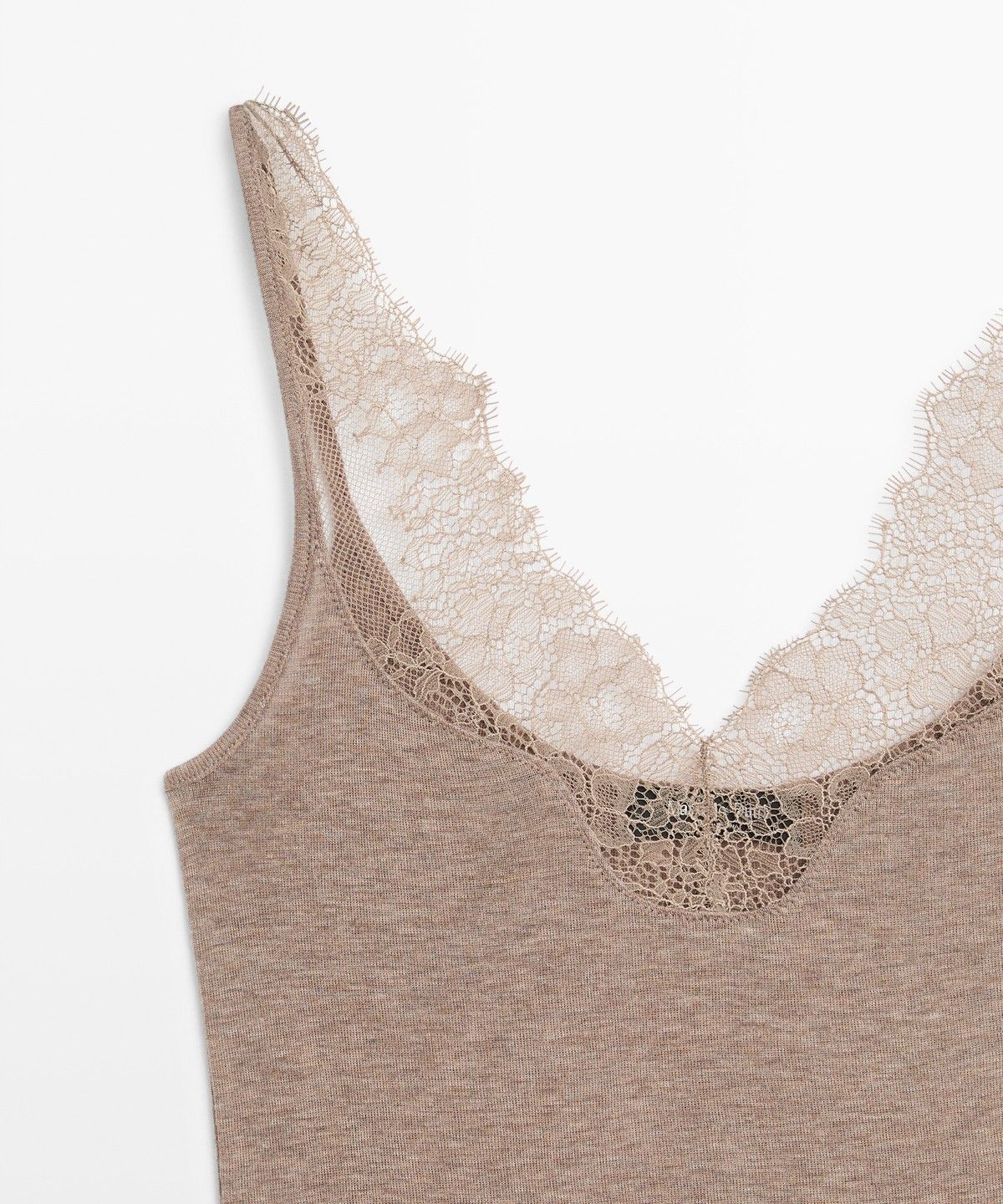 마시모두띠(MASSIMO DUTTI) 레이스 디테일 캐미솔 탑
