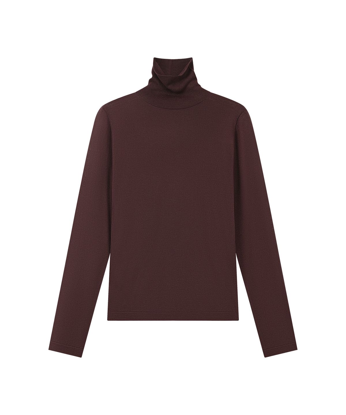 시야쥬(SIYAZU) SIKN2205 소프트 슬림 터틀넥 니트_Burgundy brown