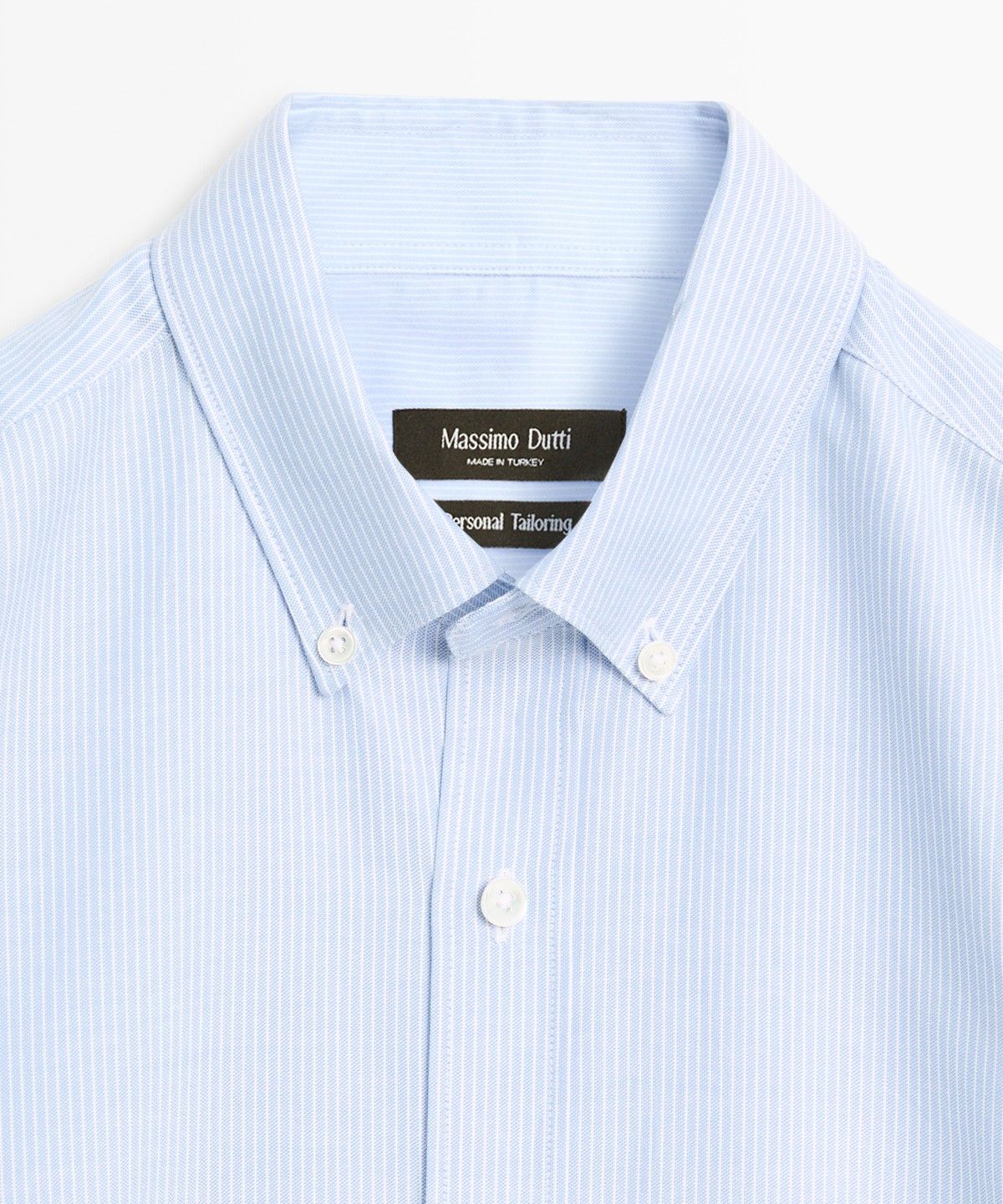 마시모두띠(MASSIMO DUTTI) 100% 코튼 레귤러 핏 스트라이프 셔츠