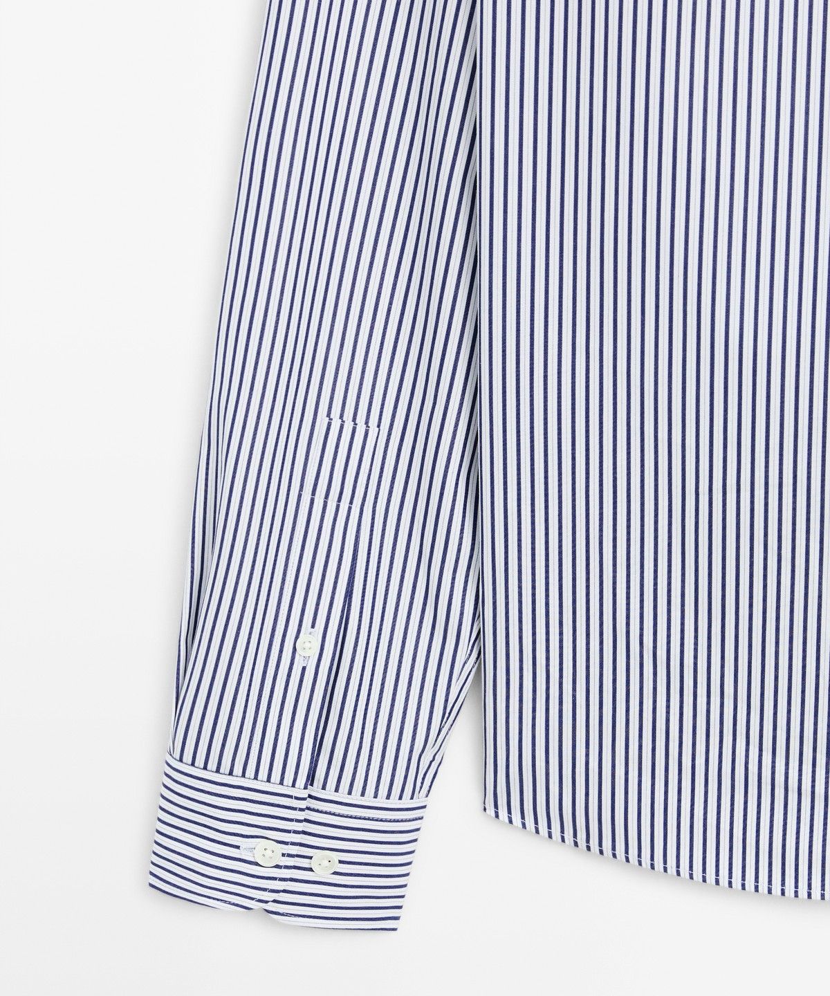 마시모두띠(MASSIMO DUTTI) 100% 코튼 레귤러 핏 스트라이프 셔츠
