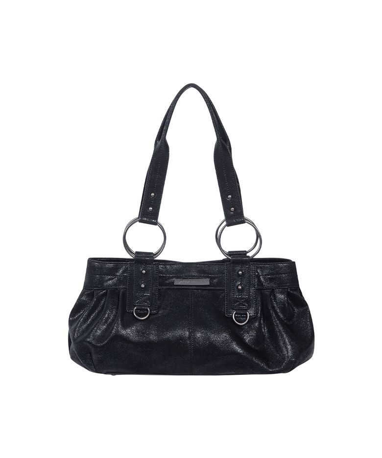 Dove Leather Shoulder Bag (Black)
