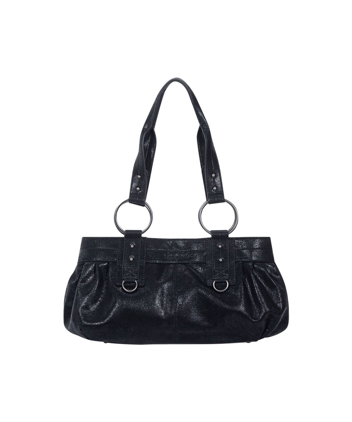 플리즈노팔로우(PLEASENOFOLLOW) Dove Leather Shoulder Bag (Black)
