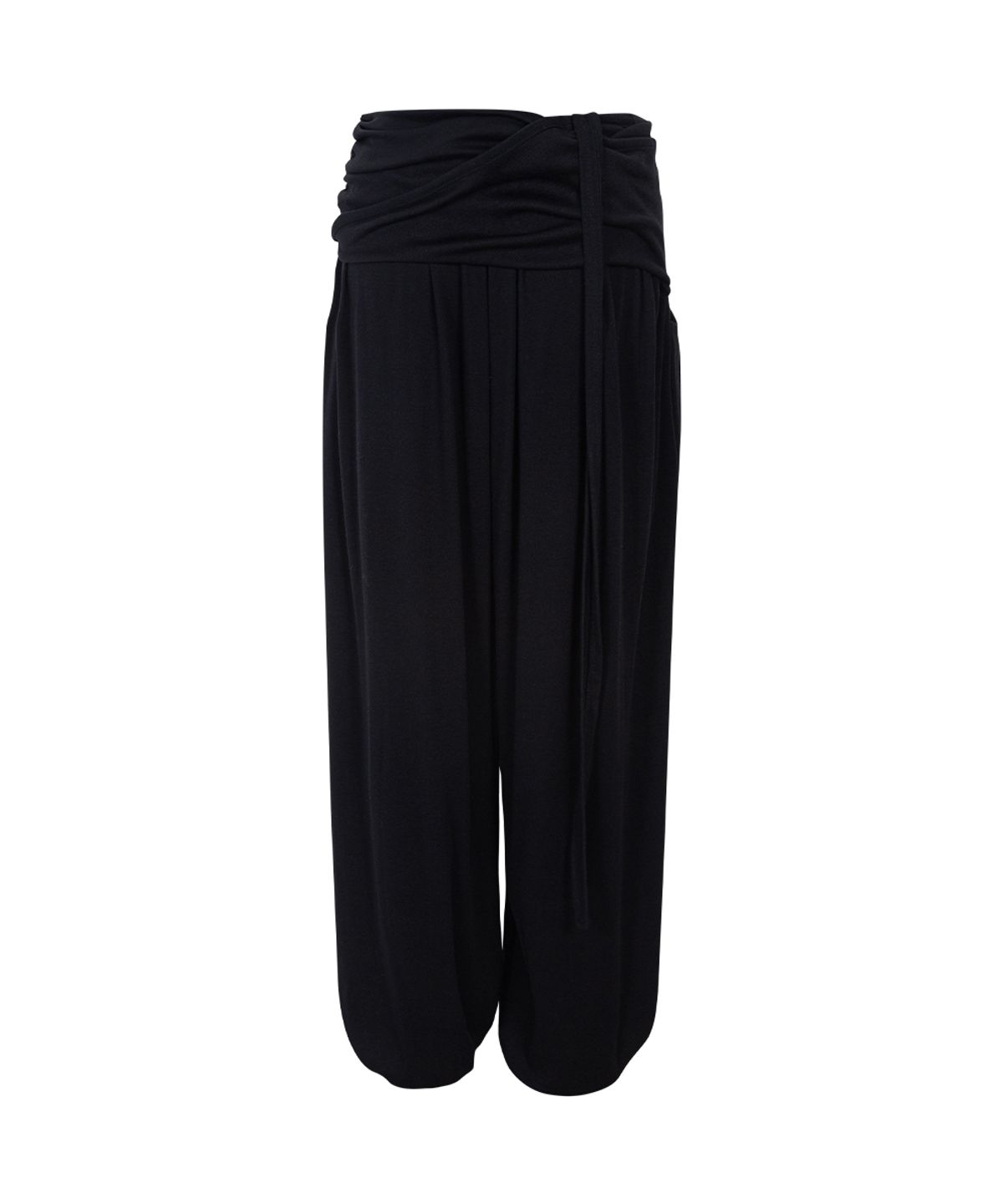 플리즈노팔로우(PLEASENOFOLLOW) Buddy Wide Shirring Balloon Pants (Black)