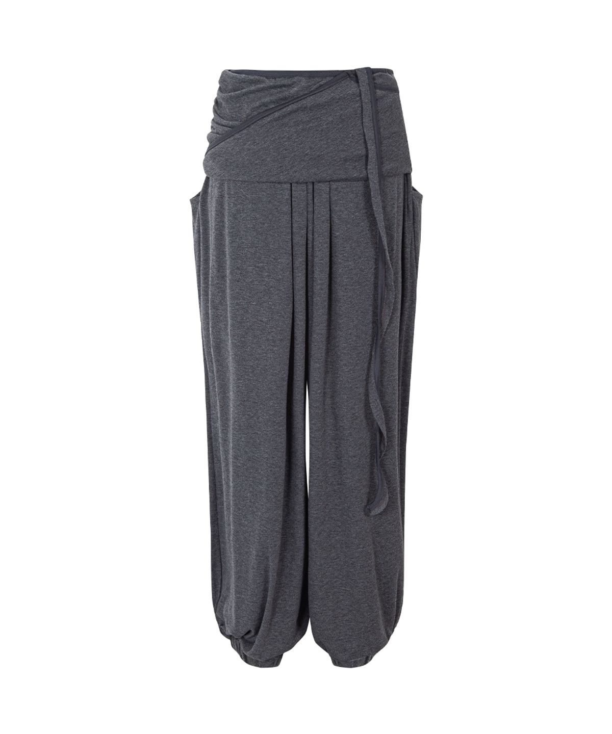 플리즈노팔로우(PLEASENOFOLLOW) Buddy Wide Shirring Balloon Pants (Melange Charcoal)