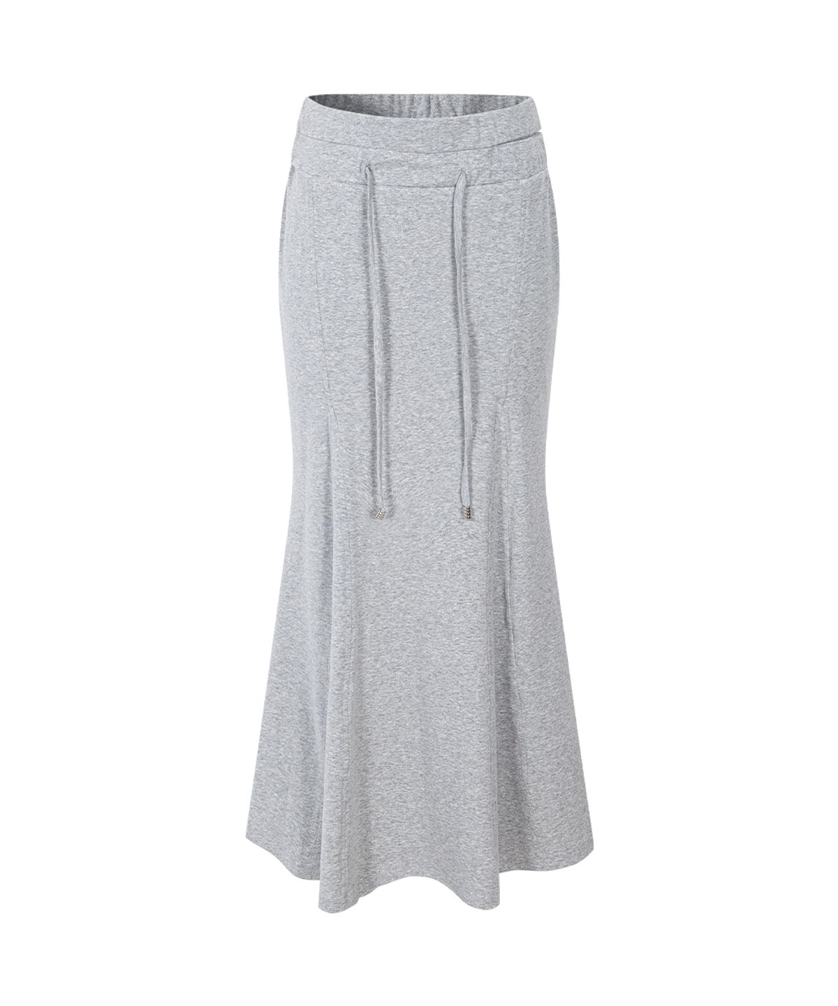 플리즈노팔로우(PLEASENOFOLLOW) Voline Mermaid Long Skirt (Melange Grey)