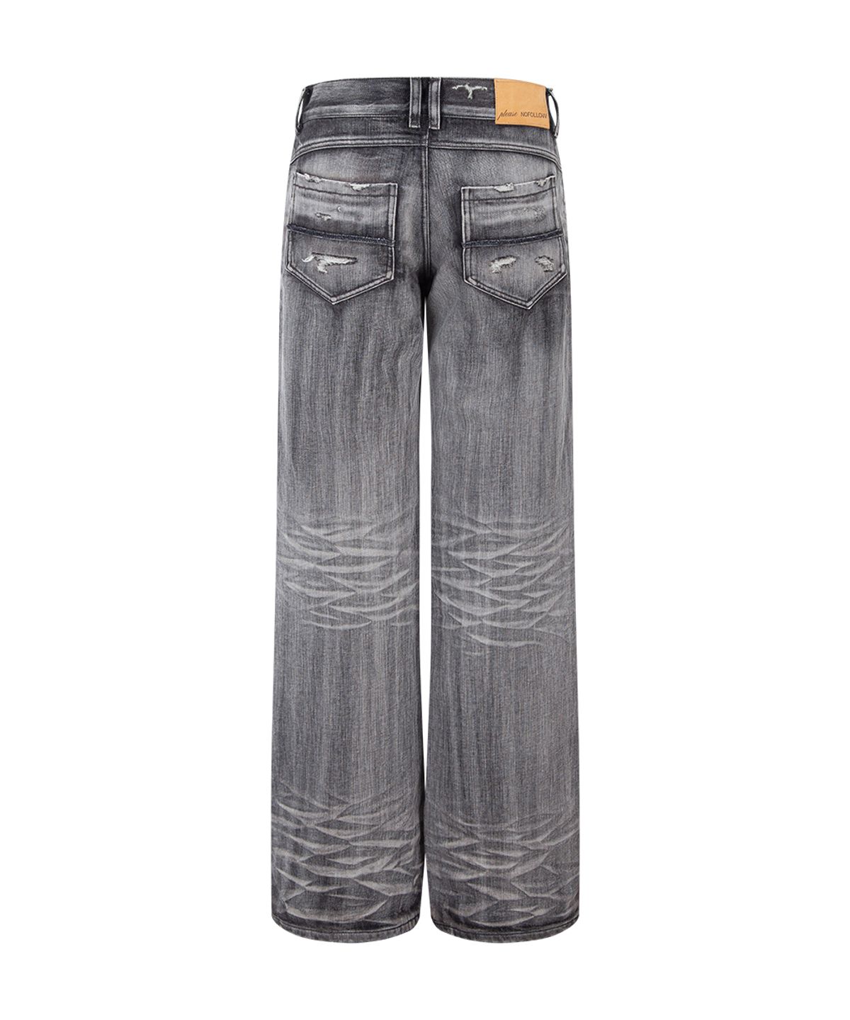 플리즈노팔로우(PLEASENOFOLLOW) 26 Washed Straight Denim (Brushed Grey)