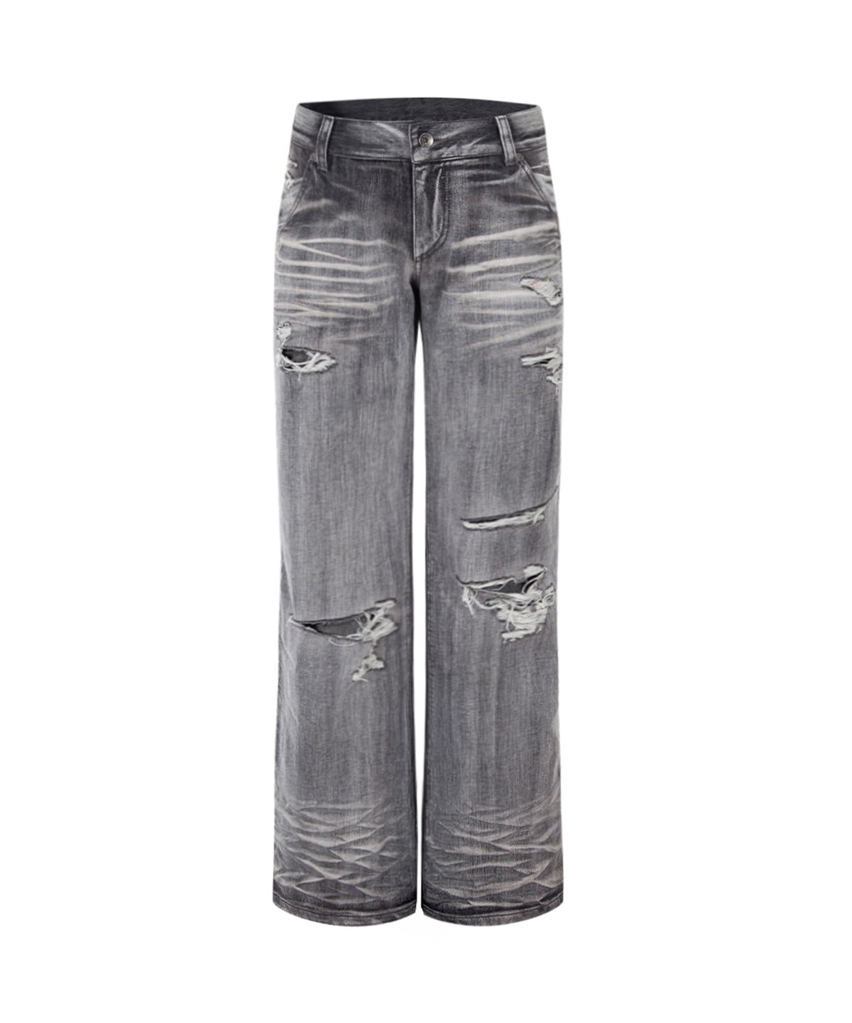 플리즈노팔로우(PLEASENOFOLLOW) 26 Washed Straight Denim (Brushed Grey)