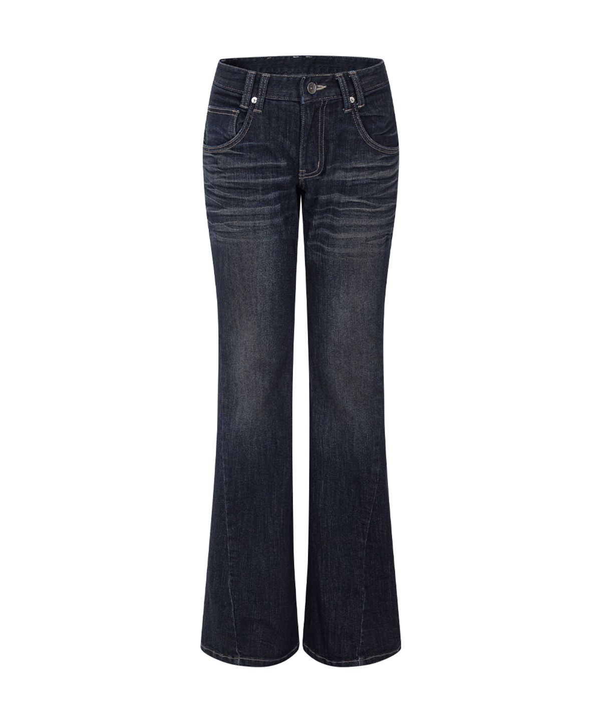 플리즈노팔로우(PLEASENOFOLLOW) Marvel Vintage Semi-Bootcut Denim (Washed Indigo)