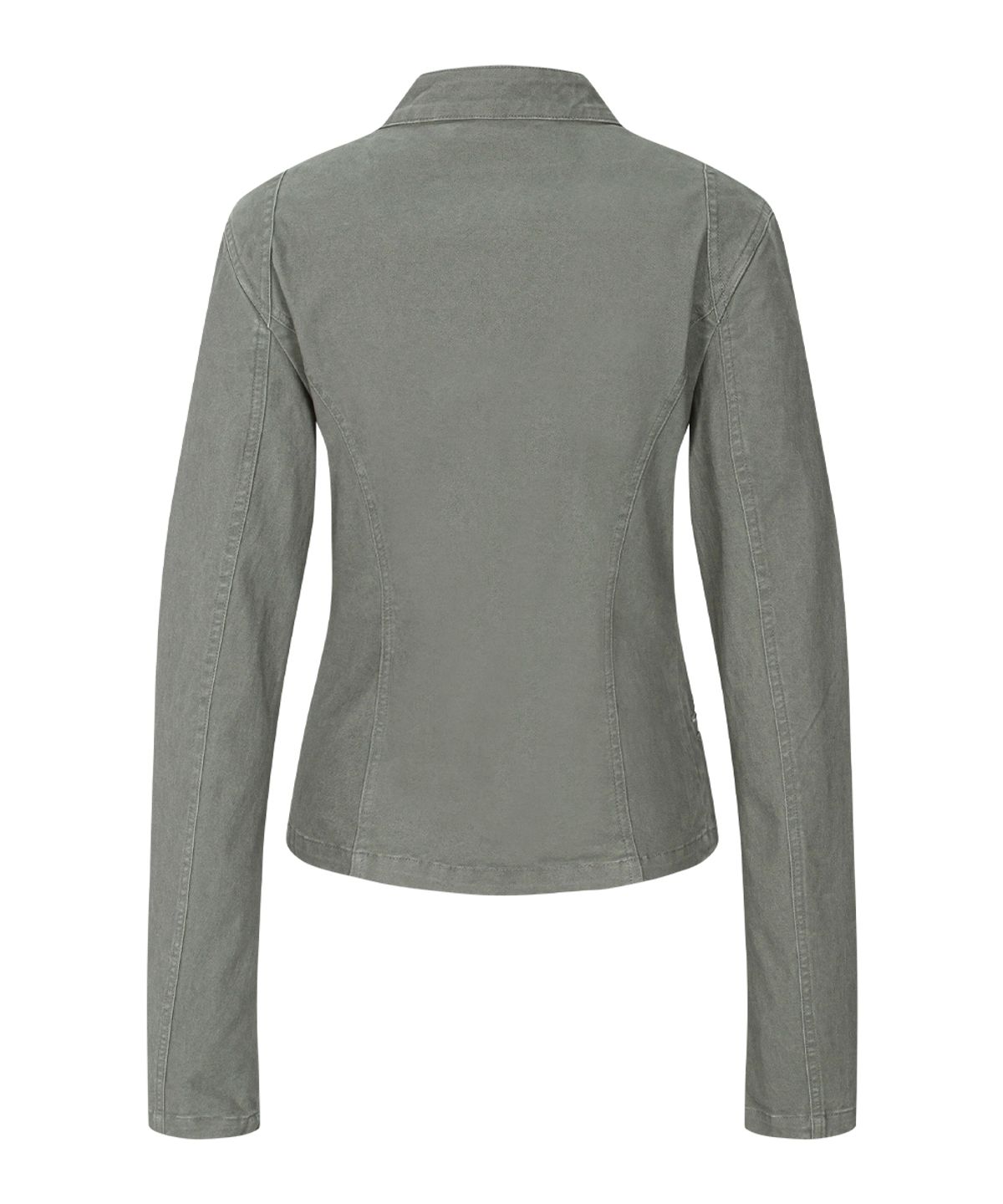 플리즈노팔로우(PLEASENOFOLLOW) Asym Cotton Washed Jacket (Washed Khaki Grey)