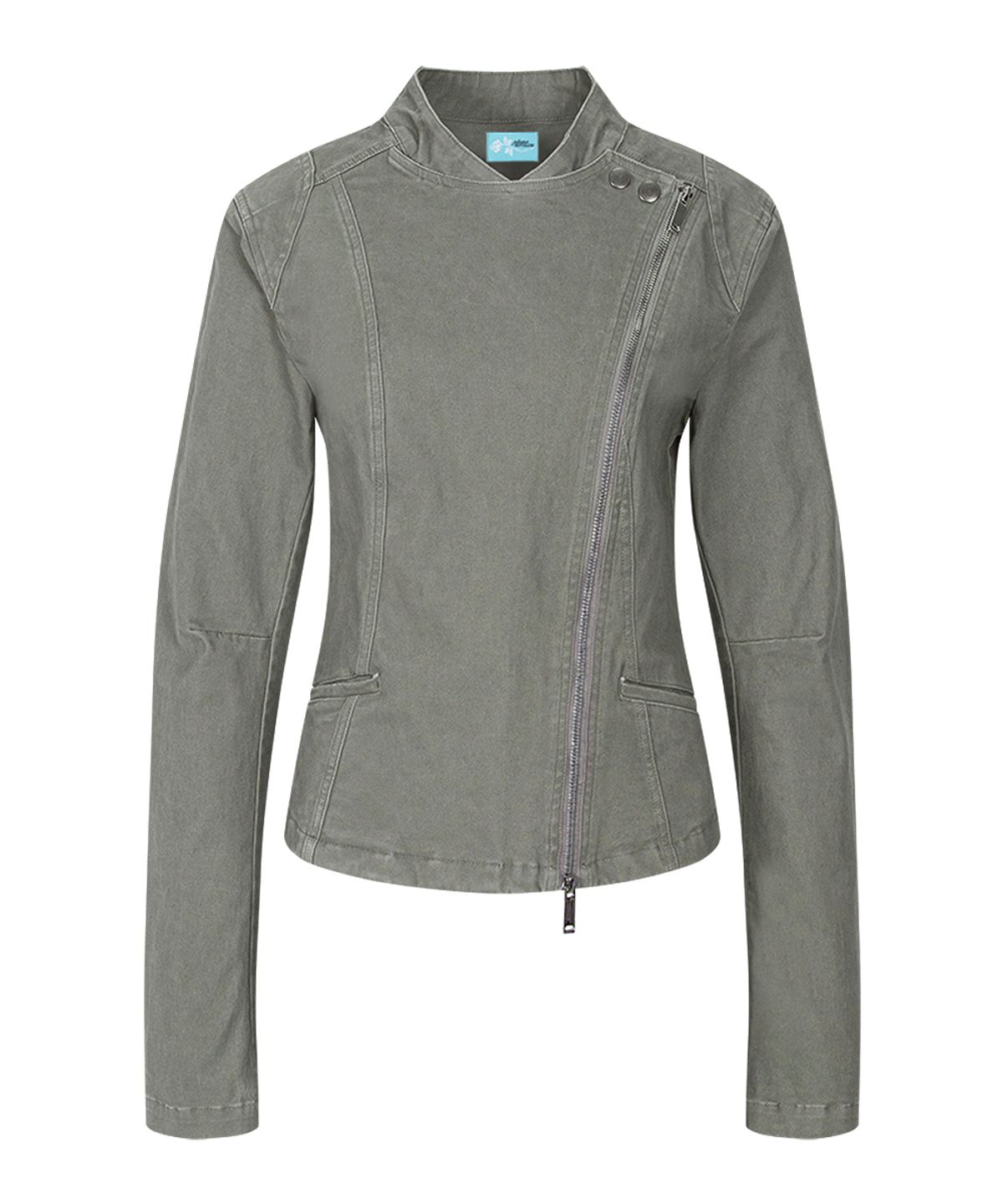 플리즈노팔로우(PLEASENOFOLLOW) Asym Cotton Washed Jacket (Washed Khaki Grey)