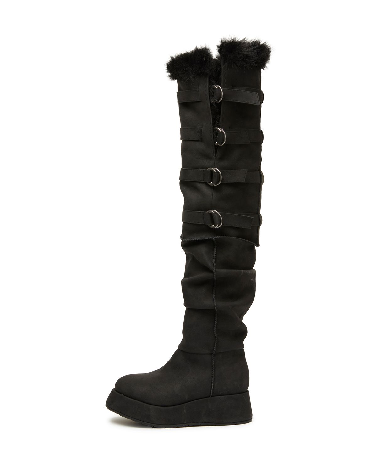 길라아카이브(GILAARCHIVE) [X IHCNIK] 4WAY RAVEN FUR BOOTS_BLACK