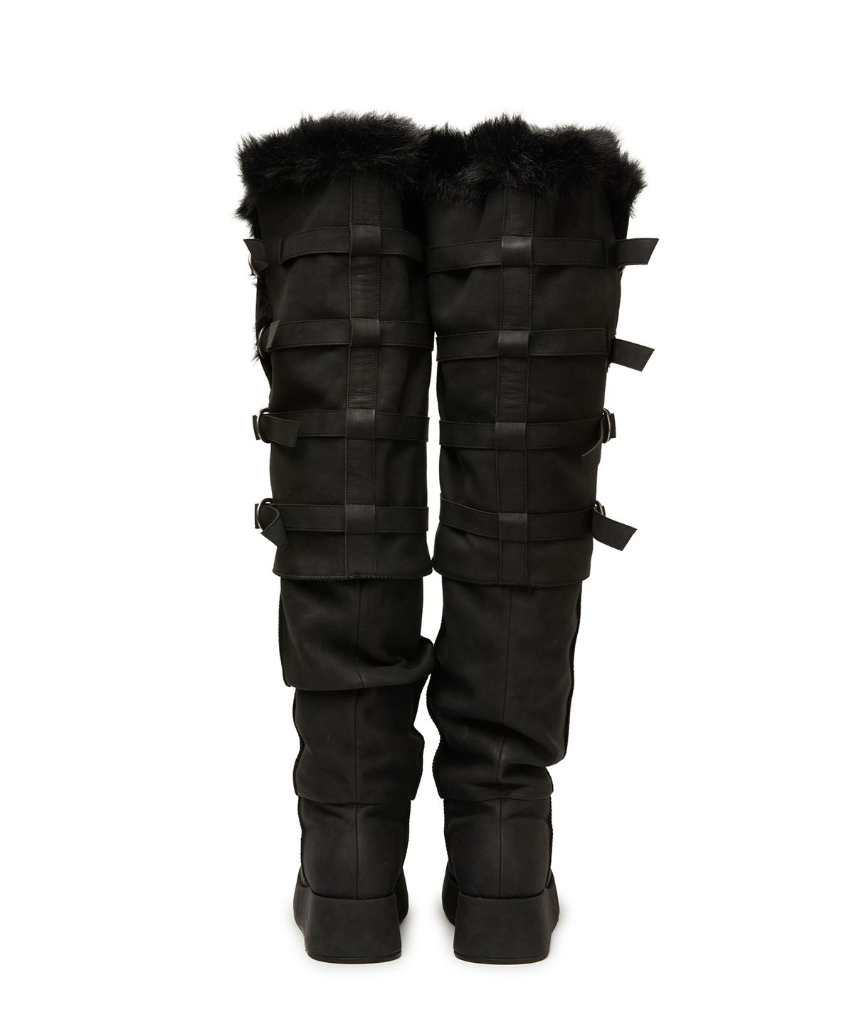 길라아카이브(GILAARCHIVE) [X IHCNIK] 4WAY RAVEN FUR BOOTS_BLACK
